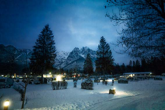 Zugspitze - Campingplatz mit Zugspitzblick